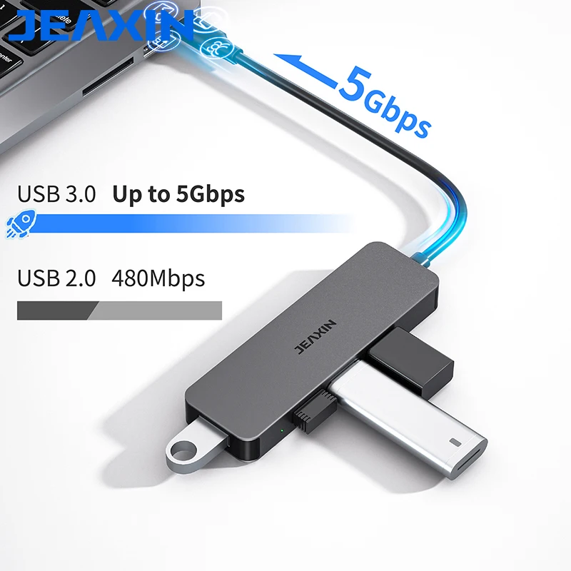 Jeaxin USB 3.0 Type-C Hub 4-in-1 Aluminum Docking Station with OTG Function USB Extender for iPad Macbook
Jeaxin USB 3.0 Type-C Hub 4-in-1 Aluminum Docking Station with OTG Function USB Extender for iPad Macbook