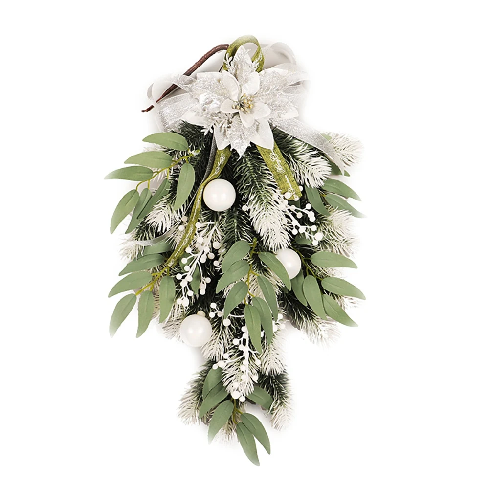 Artificial Christmas Teardrop Swag with Berry Flower and Ball Ornaments for Front Door Indoor & Outdoor Home Xmas Decor
Artificial Christmas Teardrop Swag with Berry Flower and Ball Ornaments for Front Door Indoor & Outdoor Home Xmas Decor