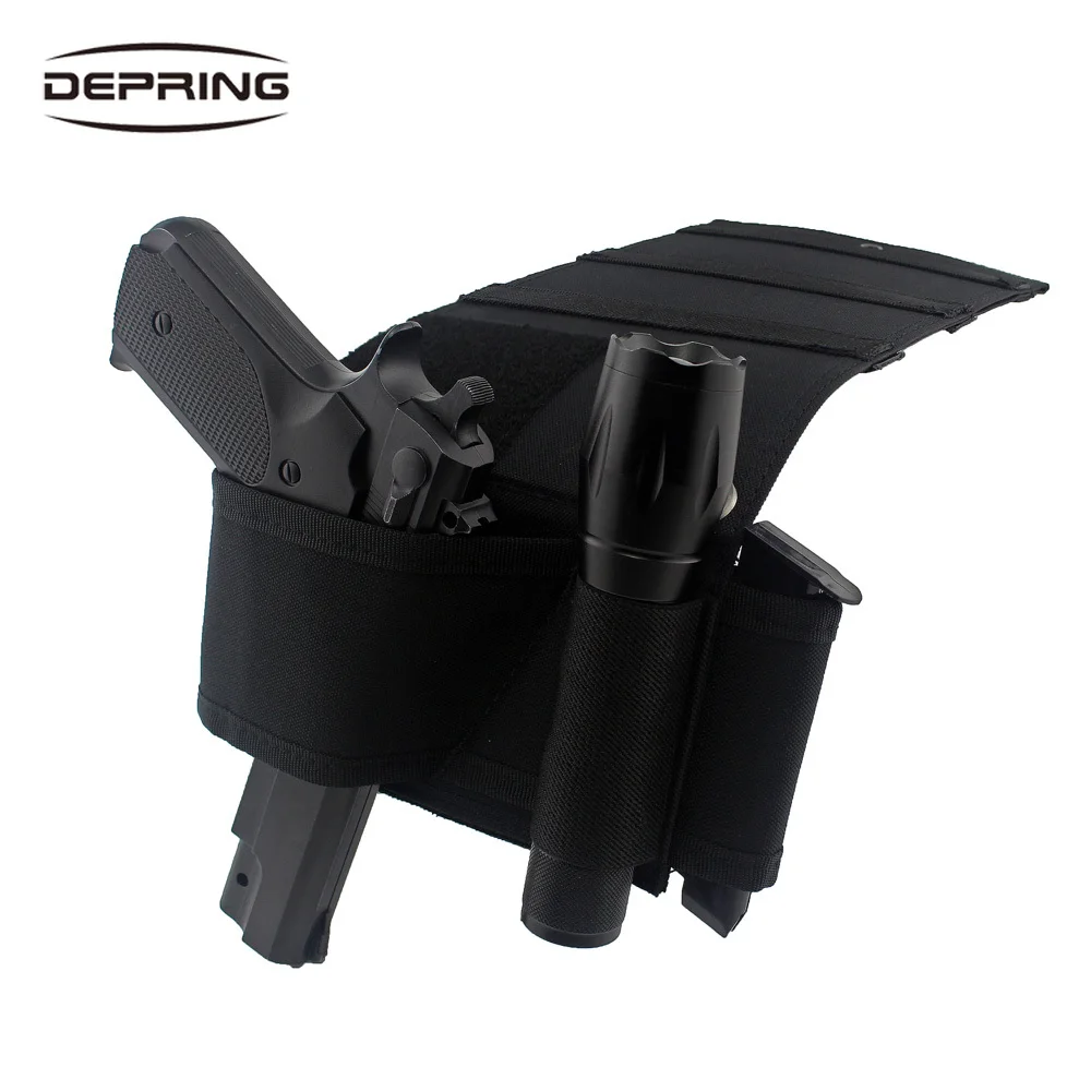 Concealed Under Mattress Bedside Handgun Holster with Flashlight Loop Magazine Holder Car Seat Desk Closet Gun Rack
Concealed Under Mattress Bedside Handgun Holster with Flashlight Loop Magazine Holder Car Seat Desk Closet Gun Rack