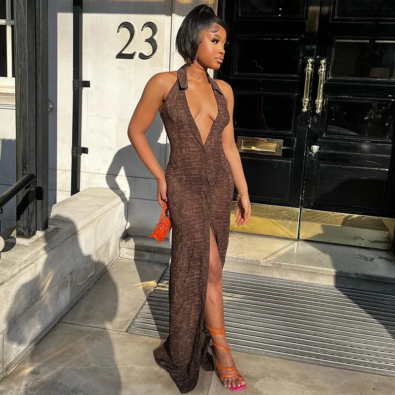 Zoctuo Solid Color Sexy Sleeveless Long Prom Dresses Turn-Down Collar Sexy See Through Night Party Club Bodycon Slim Maxi Dress
Zoctuo Solid Color Sexy Sleeveless Long Prom Dresses Turn-Down Collar Sexy See Through Night Party Club Bodycon Slim Maxi Dress
