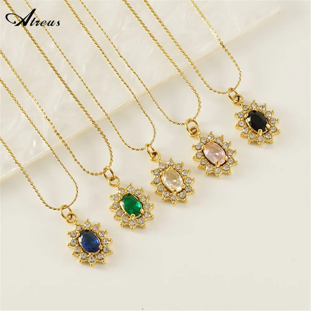 Pink Sunflower Zircon Crystal Pendant Necklace Women Fashion Jewelry Rhinestone Floral Bridal Gift Stainless Steel Necklace
Pink Sunflower Zircon Crystal Pendant Necklace Women Fashion Jewelry Rhinestone Floral Bridal Gift Stainless Steel Necklace
