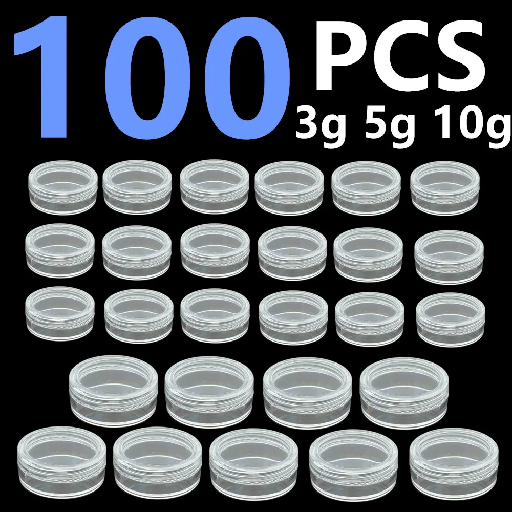 100pcs 3g 5g 10g Sample Clear Cream Jar Mini Cosmetic Bottles Containers Transparent Pot For Nail Arts Small Clear Can Tin
100pcs 3g 5g 10g Sample Clear Cream Jar Mini Cosmetic Bottles Containers Transparent Pot For Nail Arts Small Clear Can Tin