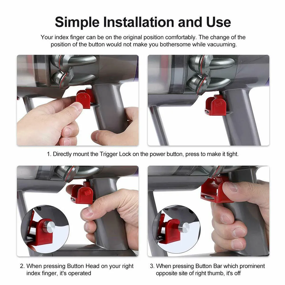 Trigger Lock For Dyson V6,V7,V8 V11 V10 Vacuum Cleaner Spare Parts Trigger Lock Power Button Accessories Household Cleaning
Trigger Lock For Dyson V6,V7,V8 V11 V10 Vacuum Cleaner Spare Parts Trigger Lock Power Button Accessories Household Cleaning