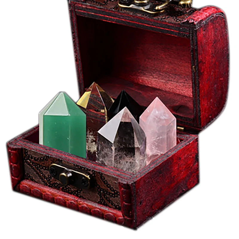 Healing Crystal Wands With Gift Box Amethyst Rose Clear Quartz Tiger Eye Chakra Stones Decor For Home Desk Office
Healing Crystal Wands With Gift Box Amethyst Rose Clear Quartz Tiger Eye Chakra Stones Decor For Home Desk Office