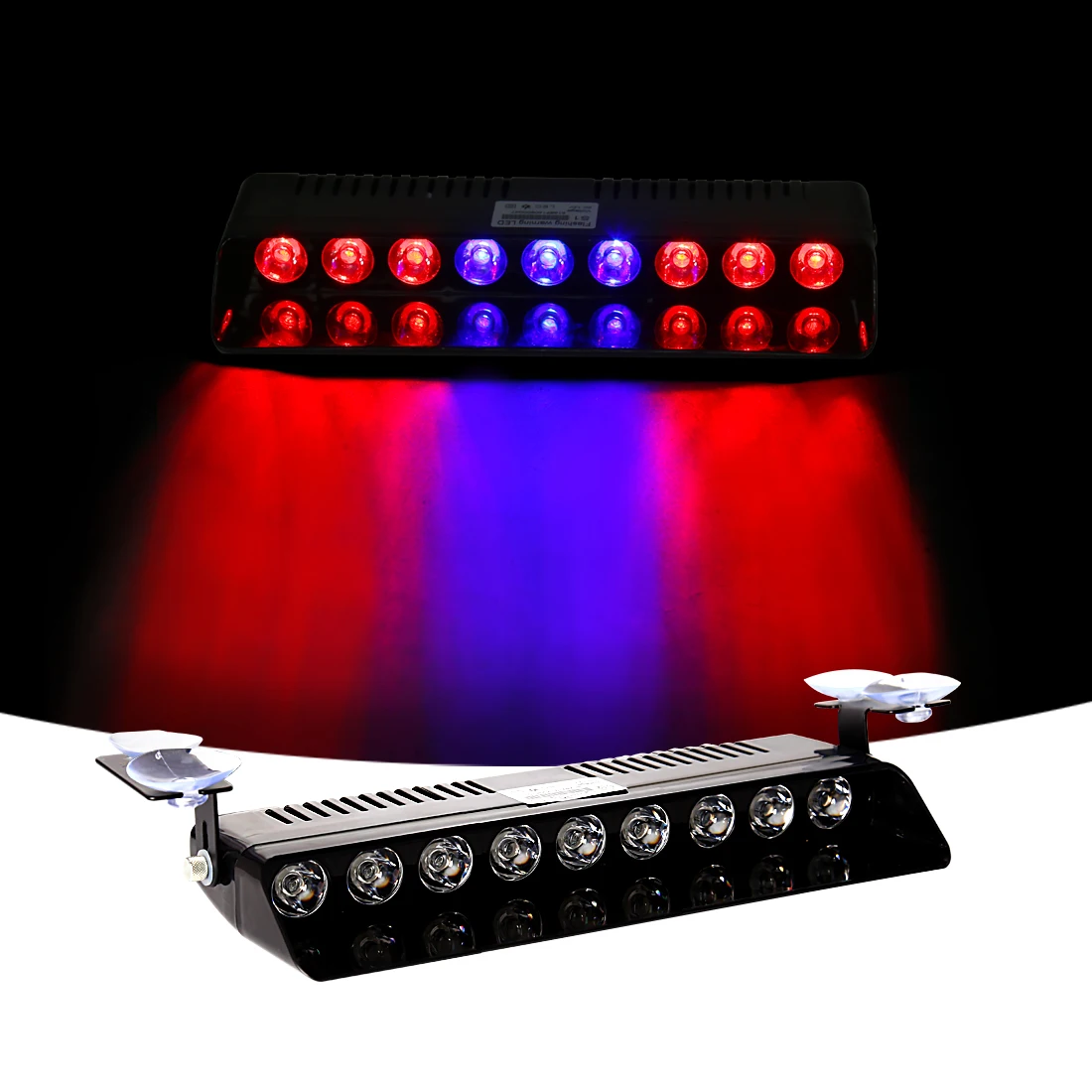 

S1 9 LED Car Warning Lights Strobe Police Flashlights Emergency Dashboard Indicator 12V Ultra Bright Red Blue Yellow White