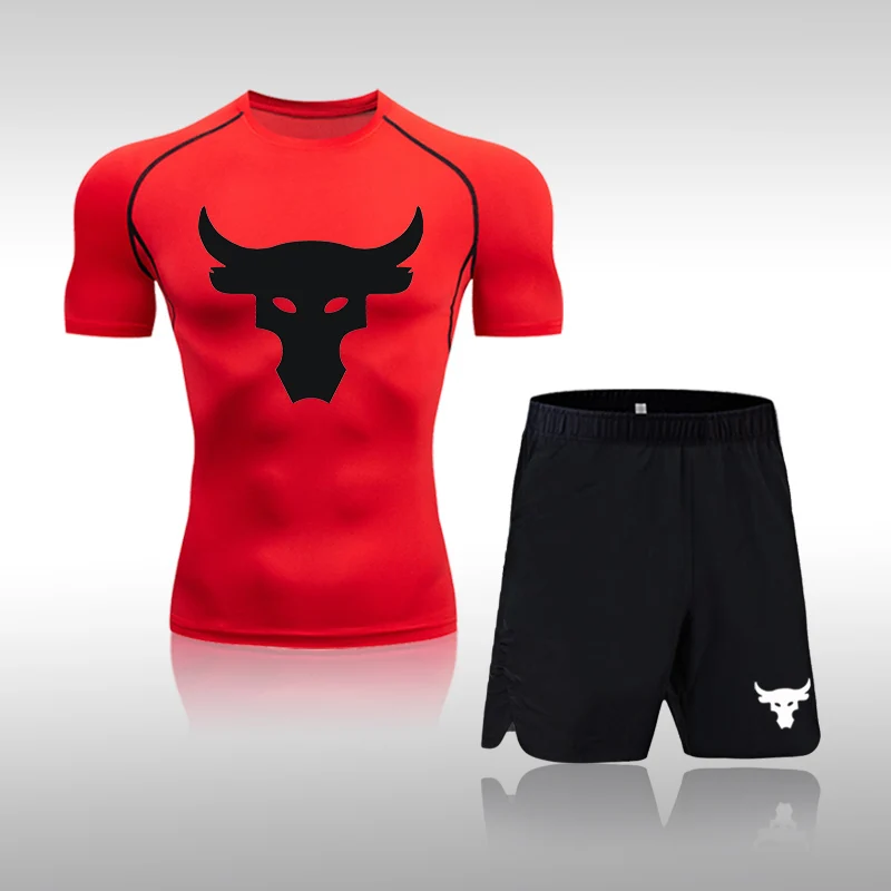2022 Summer Men's Short Sleeved Shorts Set O-neck Sportswear Brand Running Fitness Training Clothes Training Quick Dry T-Shirt
2022 Summer Men's Short Sleeved Shorts Set O-neck Sportswear Brand Running Fitness Training Clothes Training Quick Dry T-Shirt