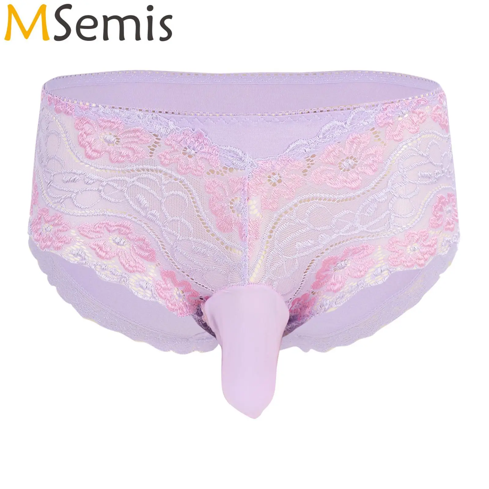 Mens Sissy Underwear Flower Embroidery Lace Briefs Crotchless Bulge Pouch Briefs Panties Mid Waist Elastic Waistband Underpants
Mens Sissy Underwear Flower Embroidery Lace Briefs Crotchless Bulge Pouch Briefs Panties Mid Waist Elastic Waistband Underpants