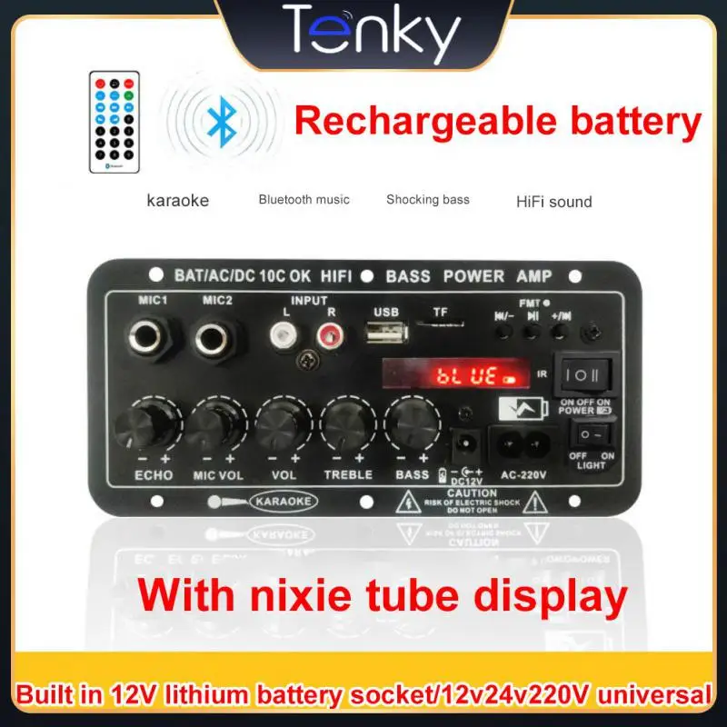 

30-120w Digital Stereo Amplifier Remote Control Board Subwoofer Lithium Battery Interface Ac 220v 12v 24v Upgrade Mono