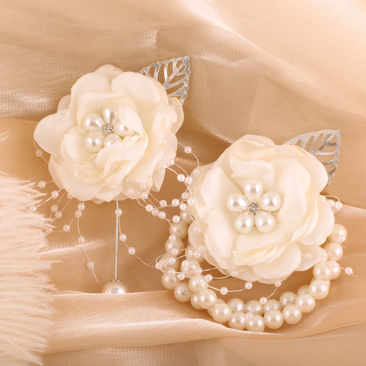 Refined Ivory Wrist Flowers Wedding Bride Bridesmaids Hand Decor Pearl Beaded Men's Corsage Boutonniere Lady Women Party Jewelry
Refined Ivory Wrist Flowers Wedding Bride Bridesmaids Hand Decor Pearl Beaded Men's Corsage Boutonniere Lady Women Party Jewelry