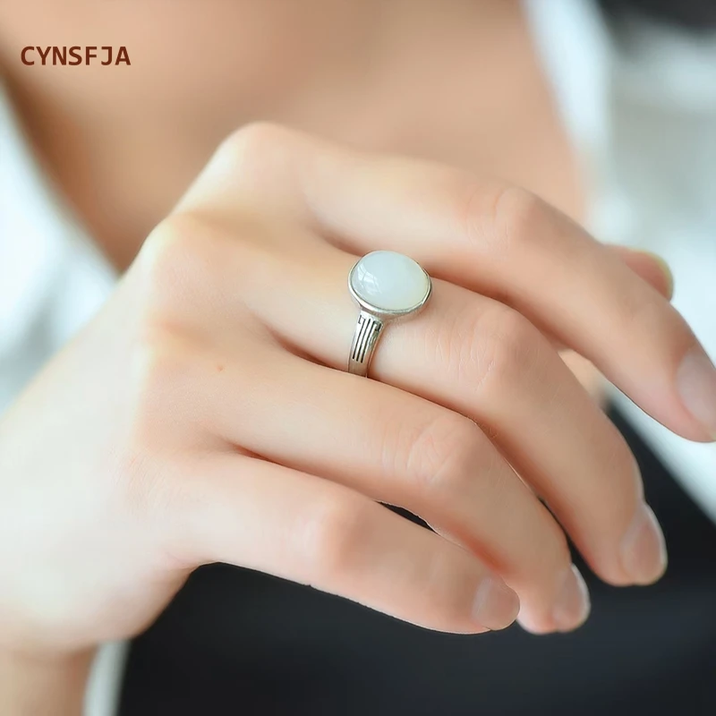 CYNSFJA New Real Certified Natural Chinese Hetian Nephrite Women's Lucky Jade Rings 925 Silver Fine Jewelry Holiday Elegant Gift
CYNSFJA New Real Certified Natural Chinese Hetian Nephrite Women's Lucky Jade Rings 925 Silver Fine Jewelry Holiday Elegant Gift