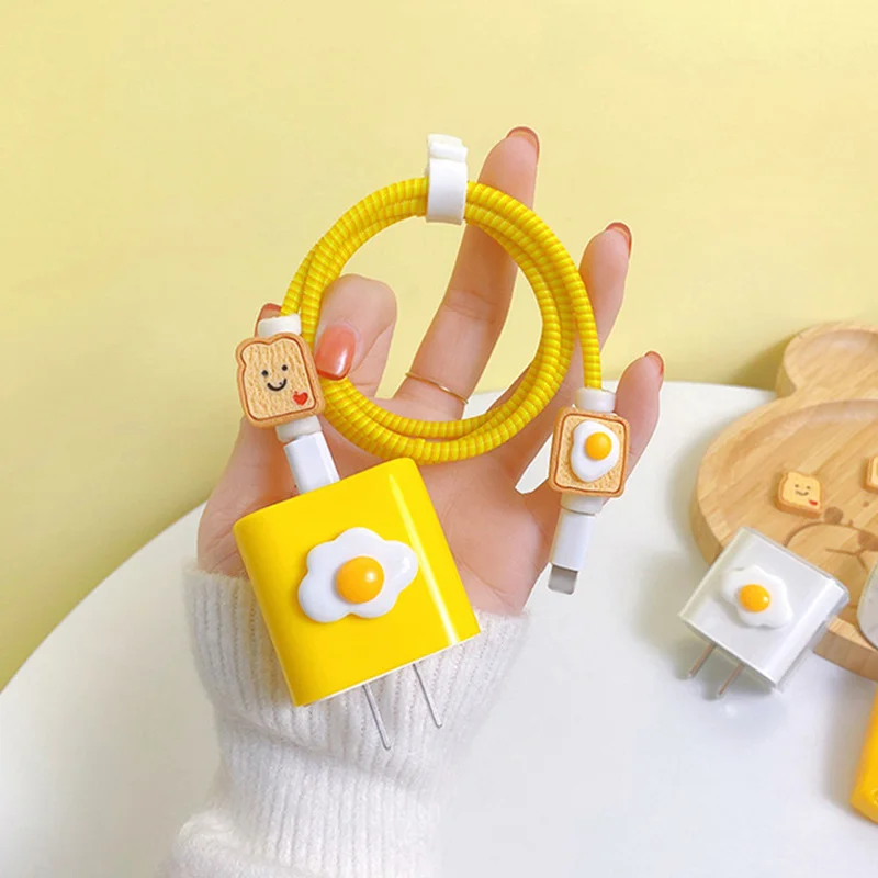 20W Fried Egg Anti-breaking Cartoon Data Cable Protective Case Mobile Phone Charger Winding USB Cable Protector
20W Fried Egg Anti-breaking Cartoon Data Cable Protective Case Mobile Phone Charger Winding USB Cable Protector