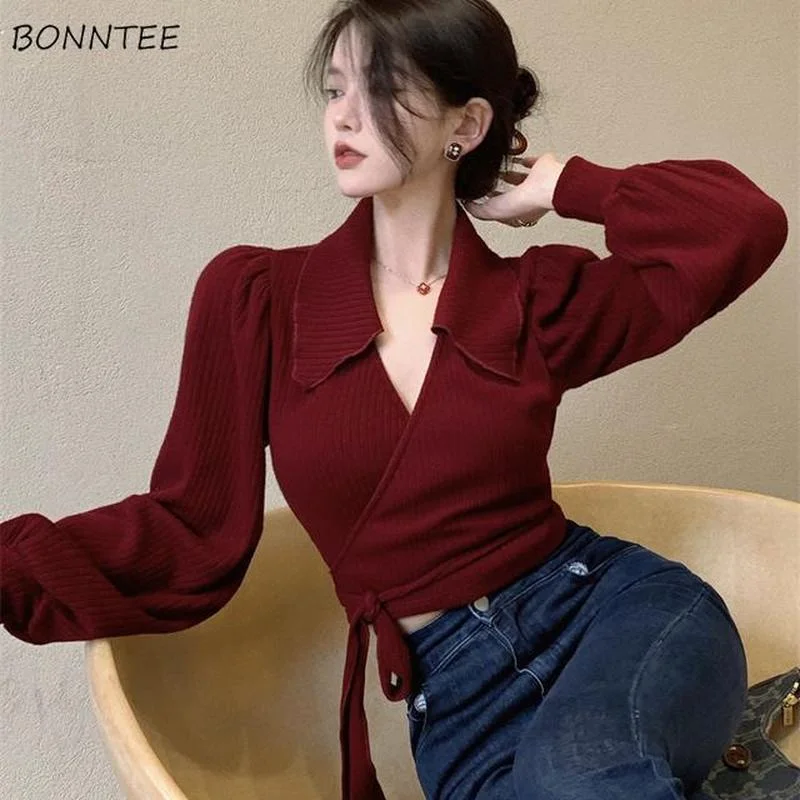 Pullovers Women Cropped Retro Style Solid Ladies Streetwear Inside Autumn Comfortable Harajuku Ins All-match Sweater Knitted New
Pullovers Women Cropped Retro Style Solid Ladies Streetwear Inside Autumn Comfortable Harajuku Ins All-match Sweater Knitted New