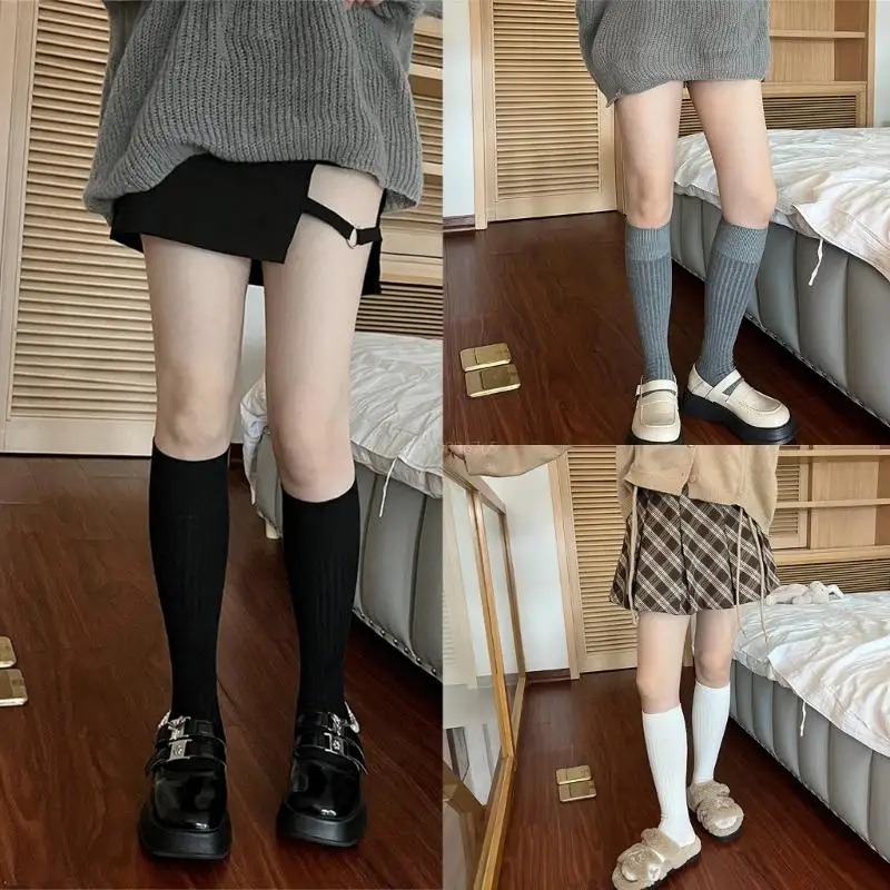 Women's Cotton Boot Socks Striped Knee High Socks JK Preppy Calf Socks Simple Solid Color Knee High Stockings Gifts X4YC
Women's Cotton Boot Socks Striped Knee High Socks JK Preppy Calf Socks Simple Solid Color Knee High Stockings Gifts X4YC