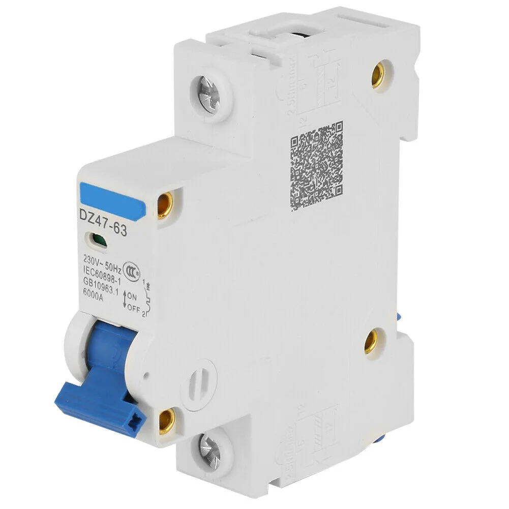 1 Pole 16A 230/400V Low-voltage Miniature Circuit Breaker Din Rail DZ47-63 C16 For Solar Energy Small Power Generation Systems
1 Pole 16A 230/400V Low-voltage Miniature Circuit Breaker Din Rail DZ47-63 C16 For Solar Energy Small Power Generation Systems