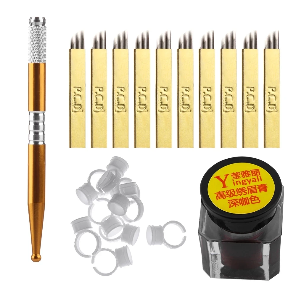 Tattoo Manual Pen with Tattoo Needle Tattoo Pigments Ink Tattoo Ink Ring Cup for Permanent Eyebrow Tatoo Microblading Supplies
Tattoo Manual Pen with Tattoo Needle Tattoo Pigments Ink Tattoo Ink Ring Cup for Permanent Eyebrow Tatoo Microblading Supplies