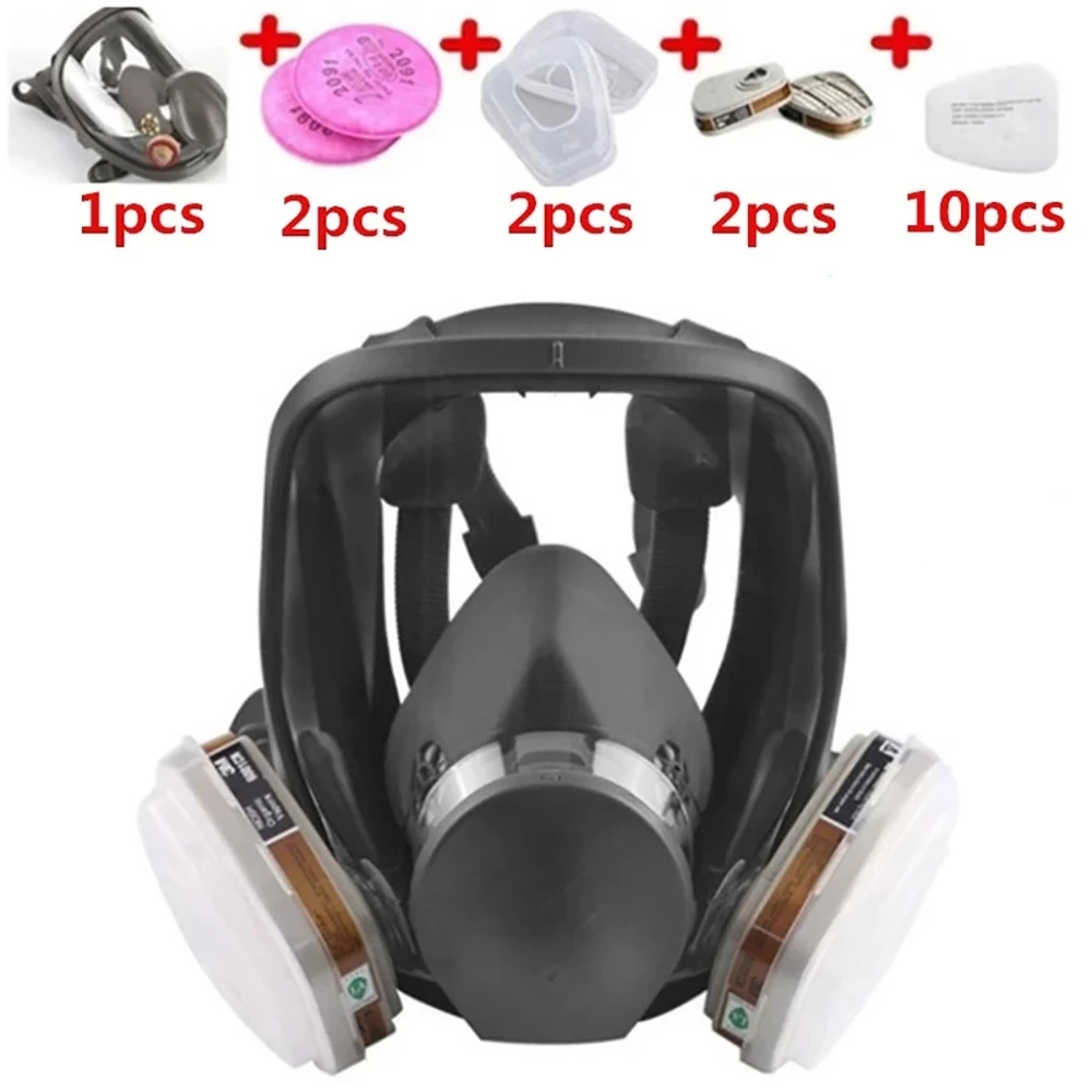 17 in 1 6800 gas mask, painting gas mask, wide field of view, full face mask, respirator, spray paint, silicone mask 
17 in 1 6800 gas mask, painting gas mask, wide field of view, full face mask, respirator, spray paint, silicone mask