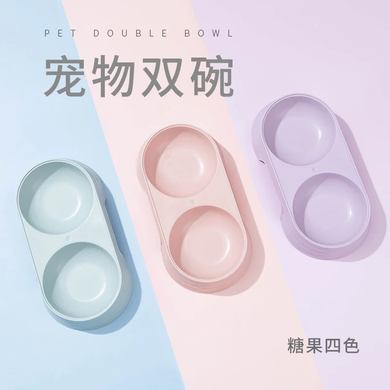 1Pc Cheap Practical Pet Bowl Creative Candy Color Plastic Dual-Bowl Pet Feeding Supplies Cat Dog Food Water Feeder
1Pc Cheap Practical Pet Bowl Creative Candy Color Plastic Dual-Bowl Pet Feeding Supplies Cat Dog Food Water Feeder