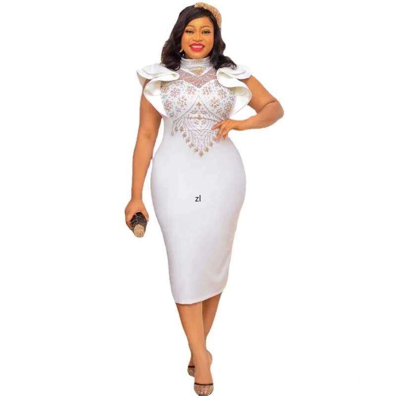 African Dresses For Women White Design Dashiki Beading Abaya Bandage Midi Bazin Vintage Robe Gowns Africa Sexy Lady Party Dress
African Dresses For Women White Design Dashiki Beading Abaya Bandage Midi Bazin Vintage Robe Gowns Africa Sexy Lady Party Dress