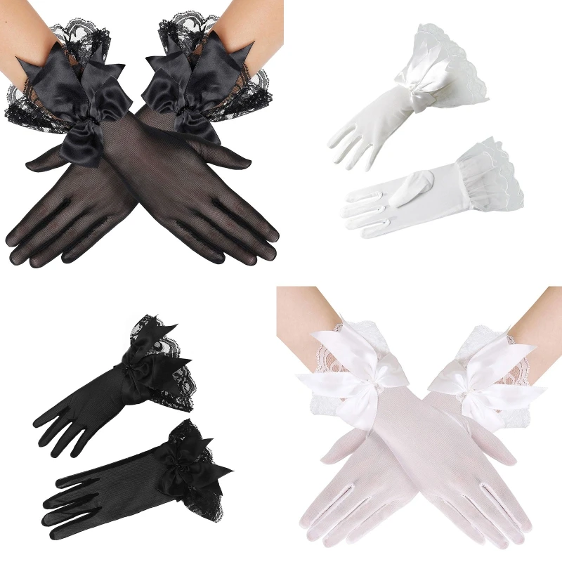 Women Bride Short Gloves Nightclub See Through Gloves Elegant Full Finger Gloves Bowknot Bowknot Decor Lace Mitten DXAA
Women Bride Short Gloves Nightclub See Through Gloves Elegant Full Finger Gloves Bowknot Bowknot Decor Lace Mitten DXAA
