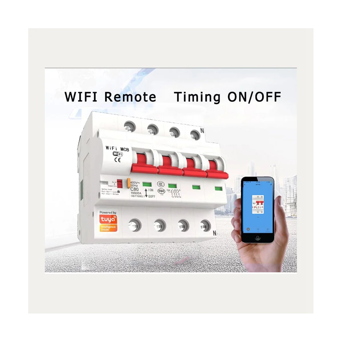 Tuya Smart Circuit Breaker 80A WiFi Smart Circuit Breaker Automatic Switch Overload Short Circuit Protection(4P)
Tuya Smart Circuit Breaker 80A WiFi Smart Circuit Breaker Automatic Switch Overload Short Circuit Protection(4P)