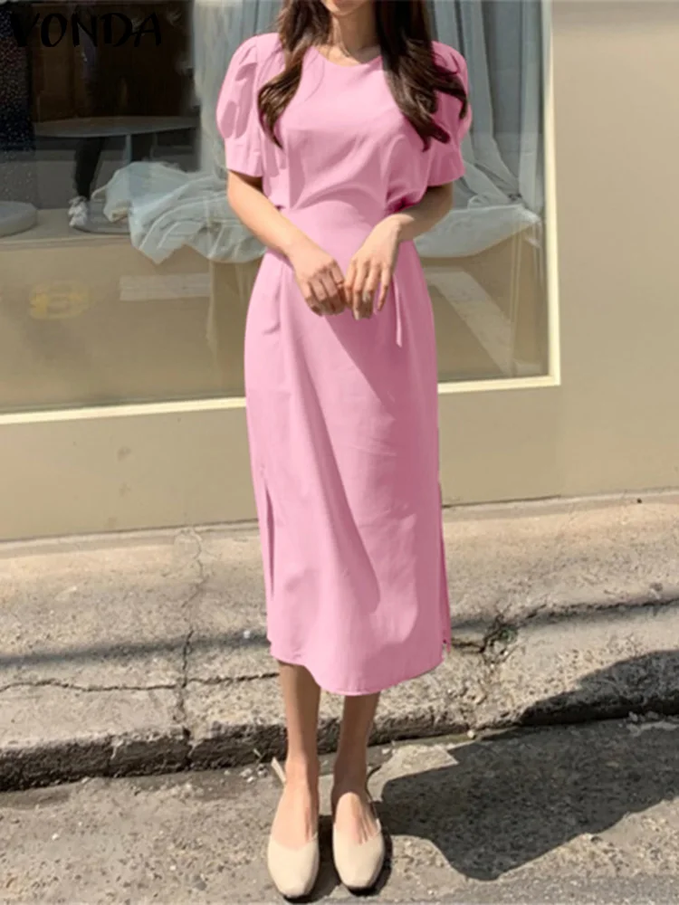 VONDA Y2K Elegant Summer Femme Casual Party Midi Dress Long Vestido Solid Short Sleeve Robe Women Casual Loose Sundress Oversize
VONDA Y2K Elegant Summer Femme Casual Party Midi Dress Long Vestido Solid Short Sleeve Robe Women Casual Loose Sundress Oversize