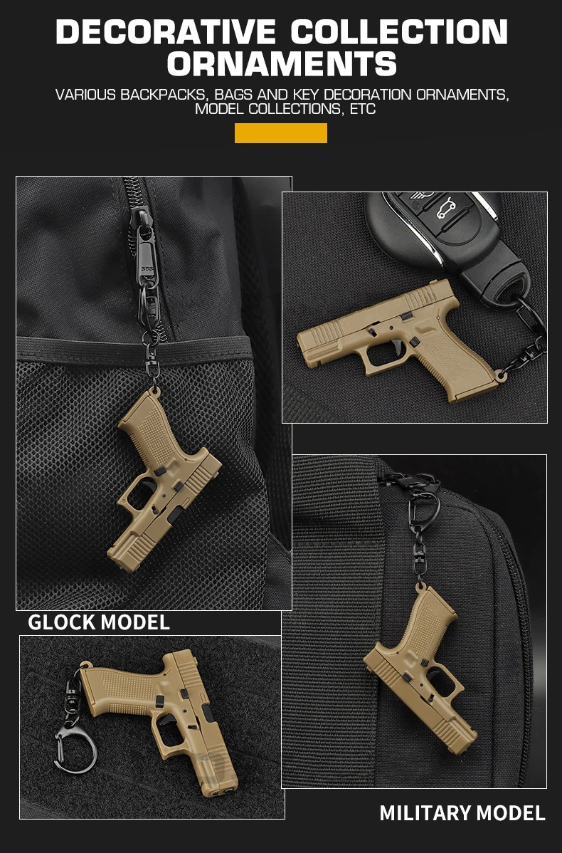 Tactical Pistol Shape Keychain Mini Portable Decoration Detachable G45 1911 M92 Gun Weapon Keyring Key Chain Trend Gift
Tactical Pistol Shape Keychain Mini Portable Decoration Detachable G45 1911 M92 Gun Weapon Keyring Key Chain Trend Gift