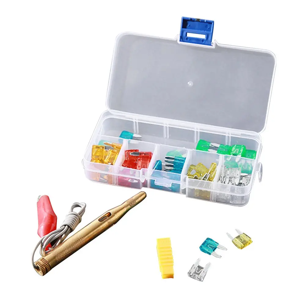 60PCS Car Assortment Blade Fuse Zinc Tablet With Test Pen Small Size 5A-30A 
60PCS Car Assortment Blade Fuse Zinc Tablet With Test Pen Small Size 5A-30A