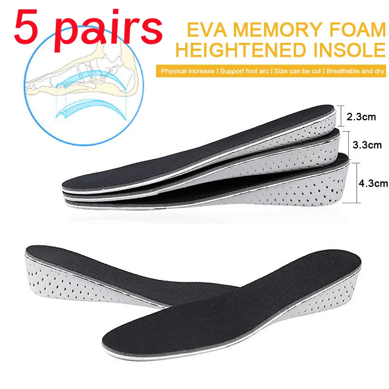 5pairs 2/3/4 CM Shoes Insole Height Increase Heightening Cushion Cut Shoe Heel Soft Taller Lift Shoe Heel Insert Foot Pad
5pairs 2/3/4 CM Shoes Insole Height Increase Heightening Cushion Cut Shoe Heel Soft Taller Lift Shoe Heel Insert Foot Pad