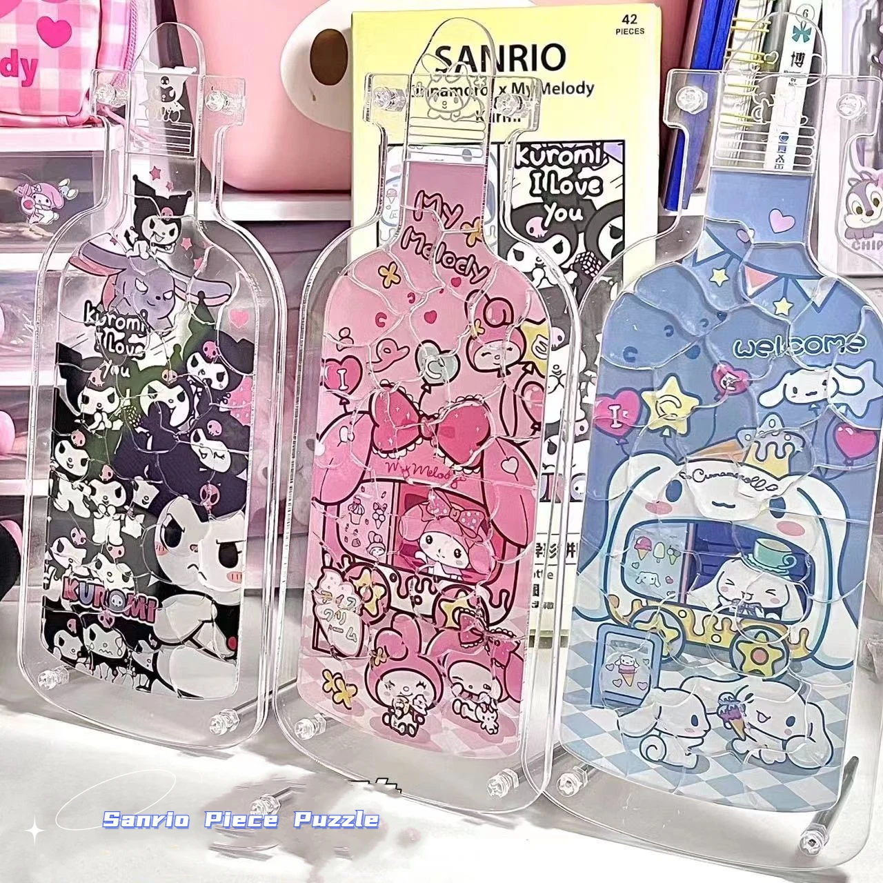 Adorable Cartoon Sanrio Puzzle Bottle Cinnamoroll Diy Puzzle Bottle Toy Acrylic Three-Dimensional Children'S Day Gift
Adorable Cartoon Sanrio Puzzle Bottle Cinnamoroll Diy Puzzle Bottle Toy Acrylic Three-Dimensional Children'S Day Gift