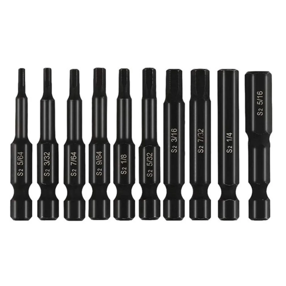 10Pcs/Set SAE Hex Head Drill Bit Set 1/4Inch Shank Magnetic Hex Screwdrivers Bit Quick Release Shank Magnetic Screwdriver Bits
10Pcs/Set SAE Hex Head Drill Bit Set 1/4Inch Shank Magnetic Hex Screwdrivers Bit Quick Release Shank Magnetic Screwdriver Bits