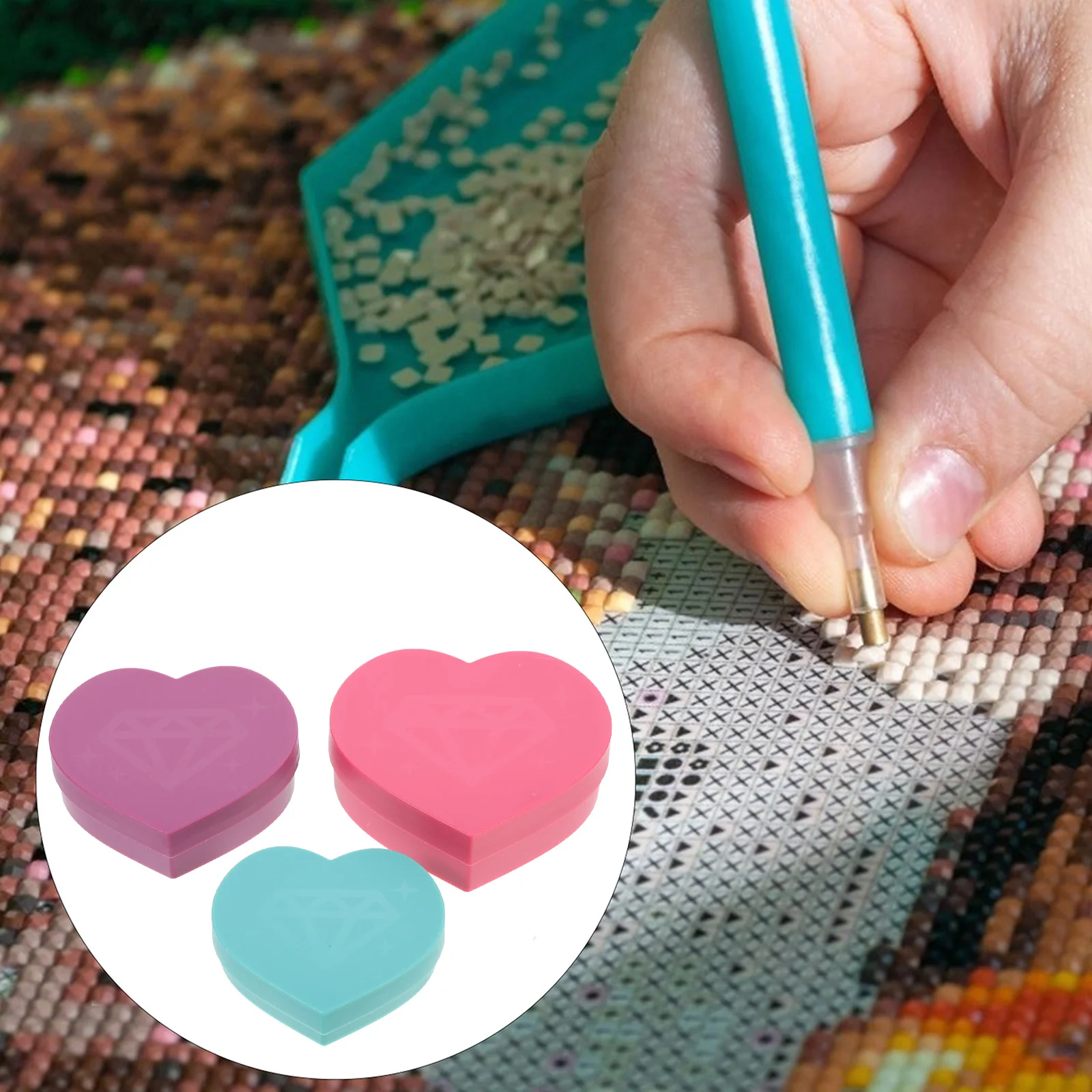 Box Storage Diamond Jewelry Organizer Embroidery Heart Drill Drawing Shaped Tray Accessories Bead Beads Container Tool Boxs 5D
Box Storage Diamond Jewelry Organizer Embroidery Heart Drill Drawing Shaped Tray Accessories Bead Beads Container Tool Boxs 5D