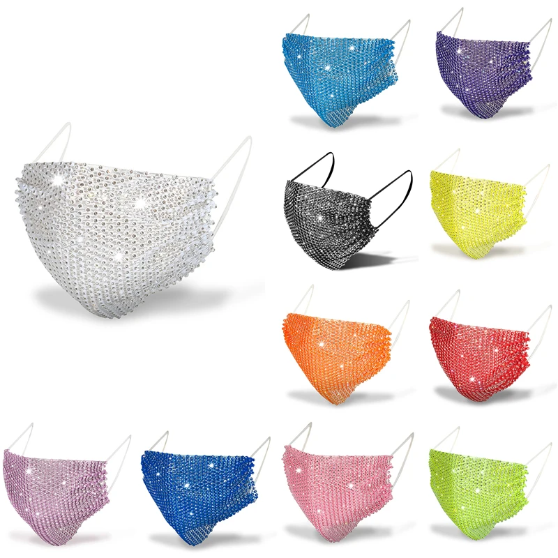 New Sparkly Rhinestone Mouth Mask For Women Reusable Fashion Masks Face Bandana Face Decor Bling Crystal Mask Party Jewelry
New Sparkly Rhinestone Mouth Mask For Women Reusable Fashion Masks Face Bandana Face Decor Bling Crystal Mask Party Jewelry