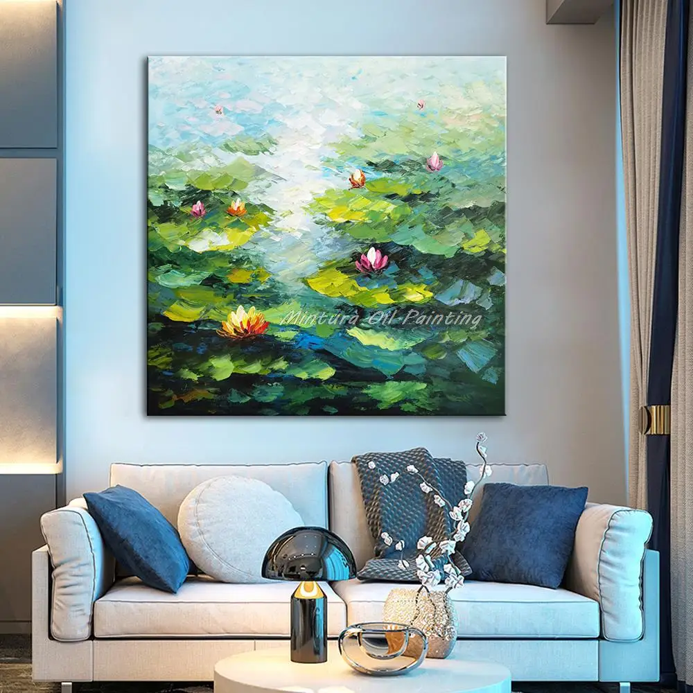 Mintura Wall Picture for Living Room Oil Paintings on Canvas Home Decor Hotel Decor Artwork Hand Painted Woods Lakes Lotuses Art
Mintura Wall Picture for Living Room Oil Paintings on Canvas Home Decor Hotel Decor Artwork Hand Painted Woods Lakes Lotuses Art
