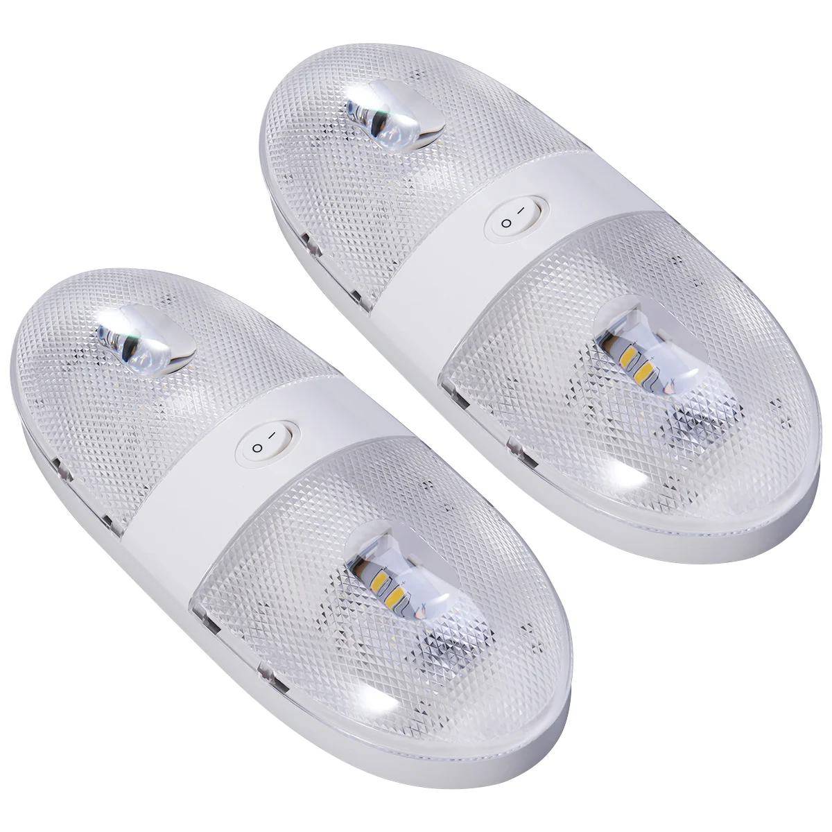 2Pcs Double RV Dome with On/Off Switch Perfect Interior Replacement 12V Lighting for RVs Motor Homes Campers Trailers
2Pcs Double RV Dome with On/Off Switch Perfect Interior Replacement 12V Lighting for RVs Motor Homes Campers Trailers