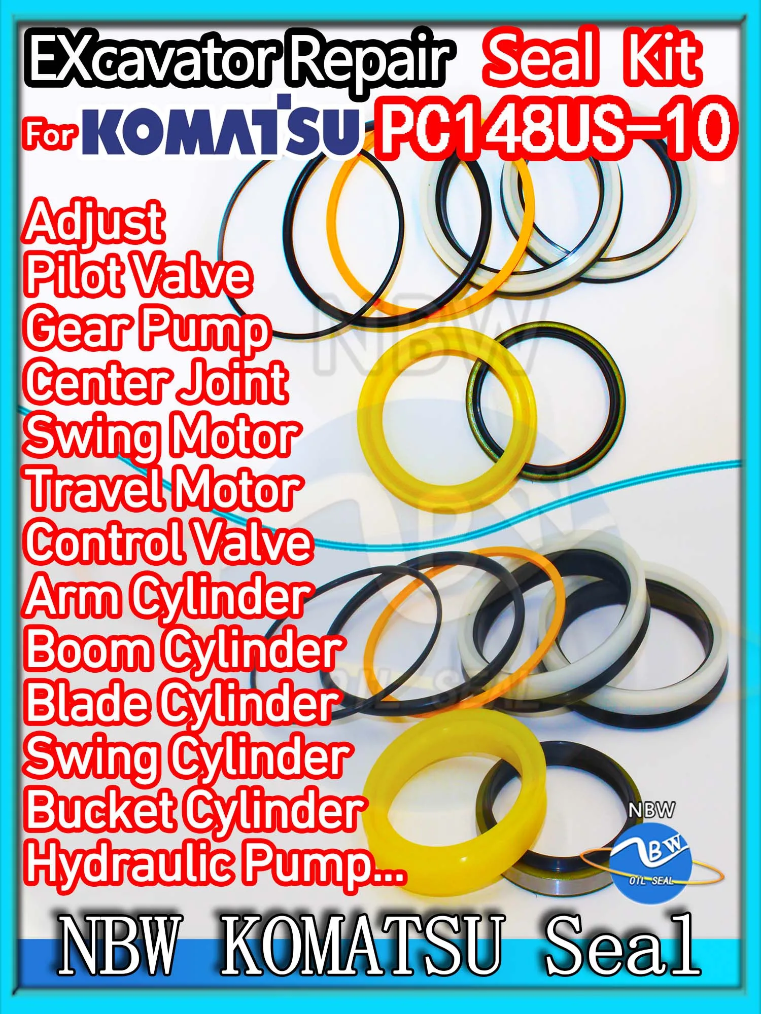 For KOMATSU PC148US-10 Excavator Oil Seal Kit High Quality Repair PC148US 10 Machinery Maintenance Floating Rebuild Parts MOTOR
For KOMATSU PC148US-10 Excavator Oil Seal Kit High Quality Repair PC148US 10 Machinery Maintenance Floating Rebuild Parts MOTOR
