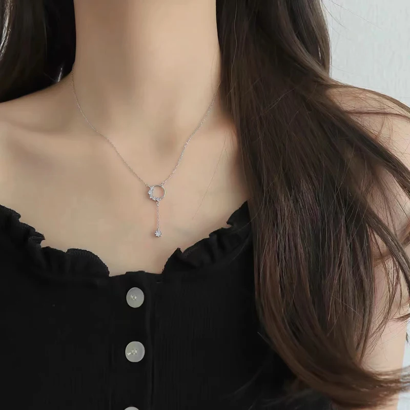 New 925 Sterling Silver Zirconia Round Necklace Women's Geometric Shape Choker Birthday Party Gift Fashion Pendant Jewelry
New 925 Sterling Silver Zirconia Round Necklace Women's Geometric Shape Choker Birthday Party Gift Fashion Pendant Jewelry