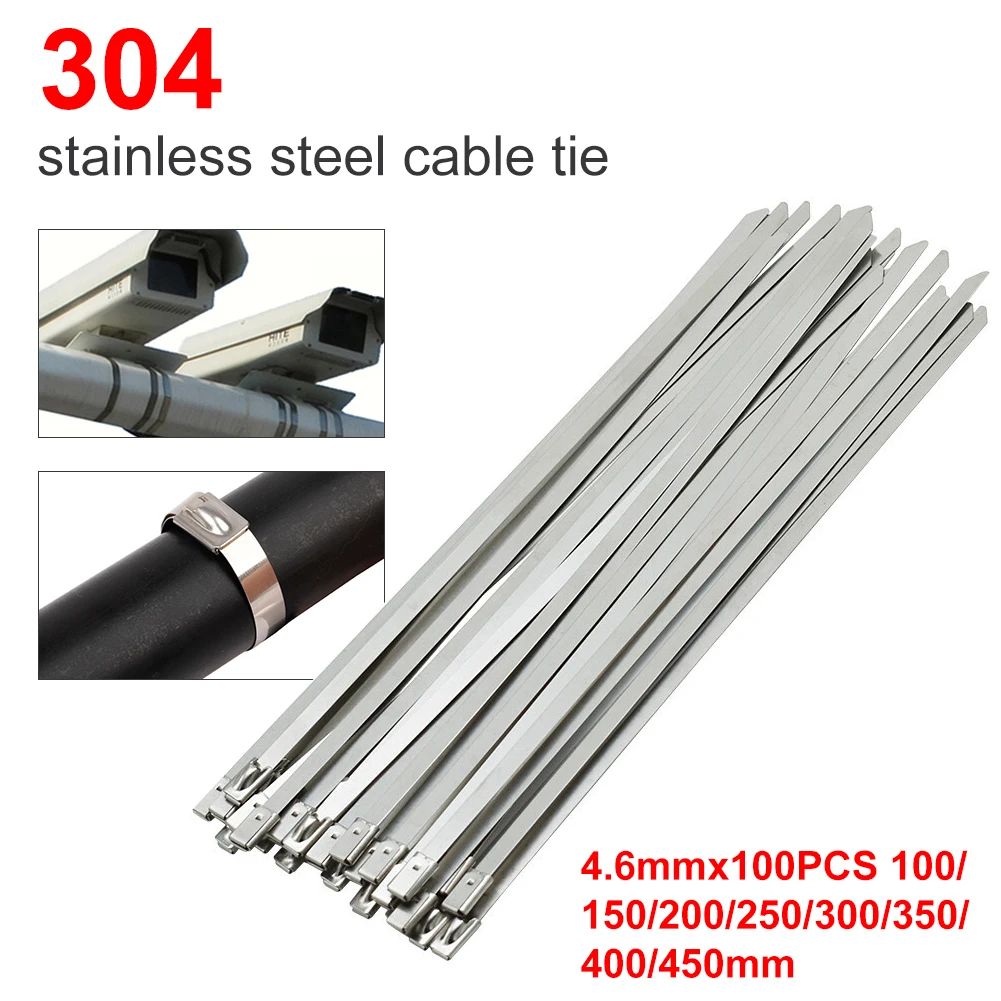 4.6mmx100PCS 150/200/450mm Stainless Steel Cable Ties Locking Metal Zip-Exhaust Wrap Coated Multi-Purpose Locking Cable Ties
4.6mmx100PCS 150/200/450mm Stainless Steel Cable Ties Locking Metal Zip-Exhaust Wrap Coated Multi-Purpose Locking Cable Ties