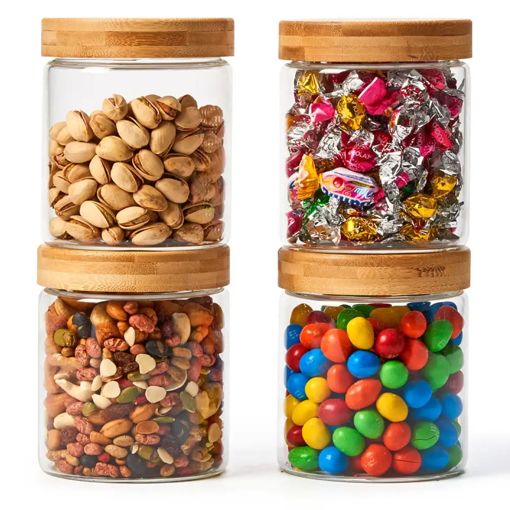 Piece Glass Airtight Jars Storage Canister Container Set with Bamboo Lid (20 FL OZ)
Piece Glass Airtight Jars Storage Canister Container Set with Bamboo Lid (20 FL OZ)