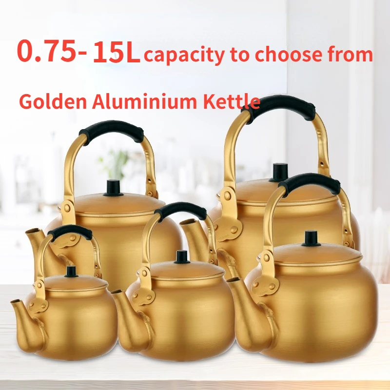 Золотой алюминиевый чайник, бытовой чайник большой емкости, газовая плита, чайник 
Золотой алюминиевый чайник, бытовой чайник большой емкости, газовая плита, чайник
