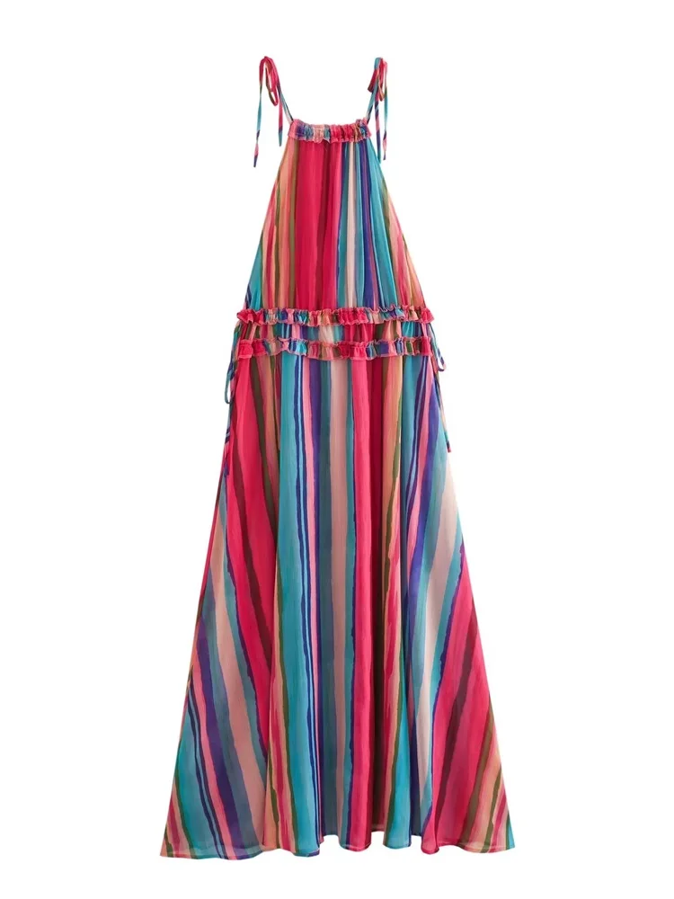 MESTTRAF Women 2023 Fashion Y2K With Ruffled Printed Midi Dress Sexy Sleeveless Tied Thin Straps Female Dresses Vestidos
MESTTRAF Women 2023 Fashion Y2K With Ruffled Printed Midi Dress Sexy Sleeveless Tied Thin Straps Female Dresses Vestidos