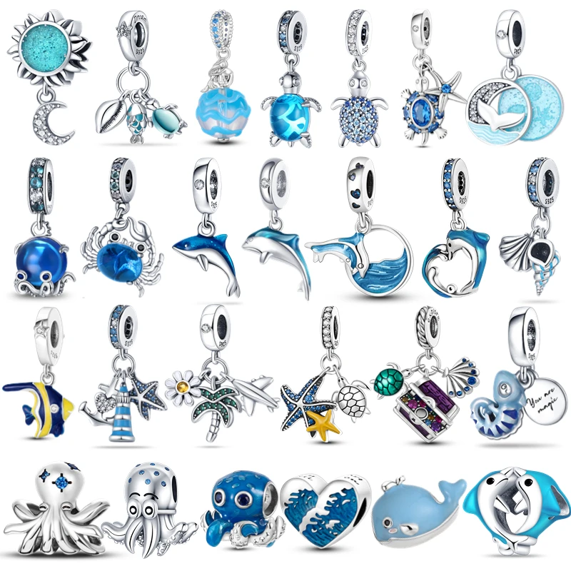 100% 925 Sterling Silver Octopus SeaTurtle Crab Ocean Blue Zircon Charms Fit For Pandora' Original Bracelet S925 Dolphin Pendant
100% 925 Sterling Silver Octopus SeaTurtle Crab Ocean Blue Zircon Charms Fit For Pandora' Original Bracelet S925 Dolphin Pendant
