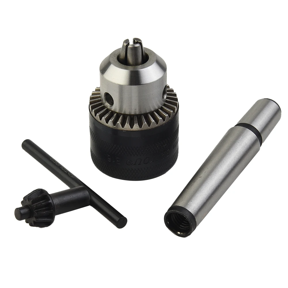 Universal 5/64'' to 1/2'' Capacity Drill Chuck Tool with MT2 Morse Taper Arbor and Key for Various Applications
Universal 5/64'' to 1/2'' Capacity Drill Chuck Tool with MT2 Morse Taper Arbor and Key for Various Applications