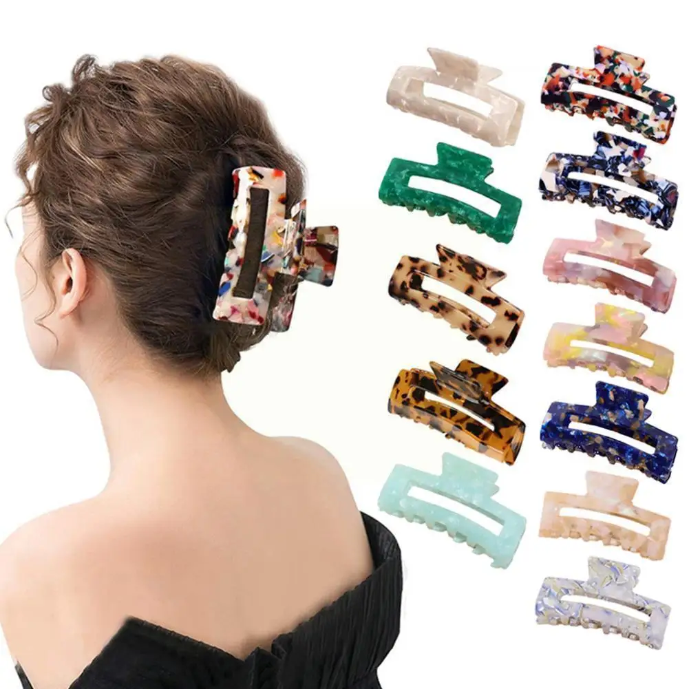 Long Acetate Material Clip Korean Retro Tortoiseshell Hair Simple Temperament Girl Fashion Clip Large Accessories Hair Clip L0g6
Long Acetate Material Clip Korean Retro Tortoiseshell Hair Simple Temperament Girl Fashion Clip Large Accessories Hair Clip L0g6