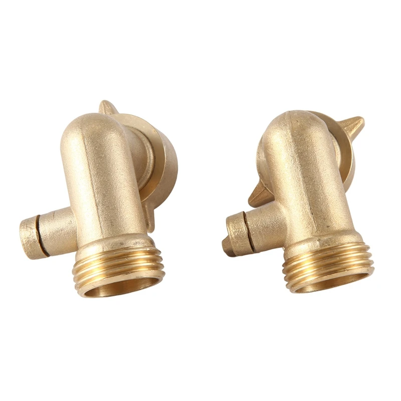 2Pcs 90 Degree Garden Hose Elbow Adapter Faucet Connector With Shut Off Valve With 2 O-Rings Solid Brass
2Pcs 90 Degree Garden Hose Elbow Adapter Faucet Connector With Shut Off Valve With 2 O-Rings Solid Brass