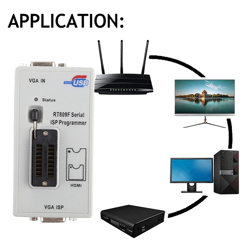 С кабелем VGA + USB-кабелем для передачи данных интеллектуальная Программа чтения и записи RT809F USB Универсальный программатор (стандартная конфигурация)
С кабелем VGA + USB-кабелем для передачи данных интеллектуальная Программа чтения и записи RT809F USB Универсальный программатор (стандартная конфигурация)