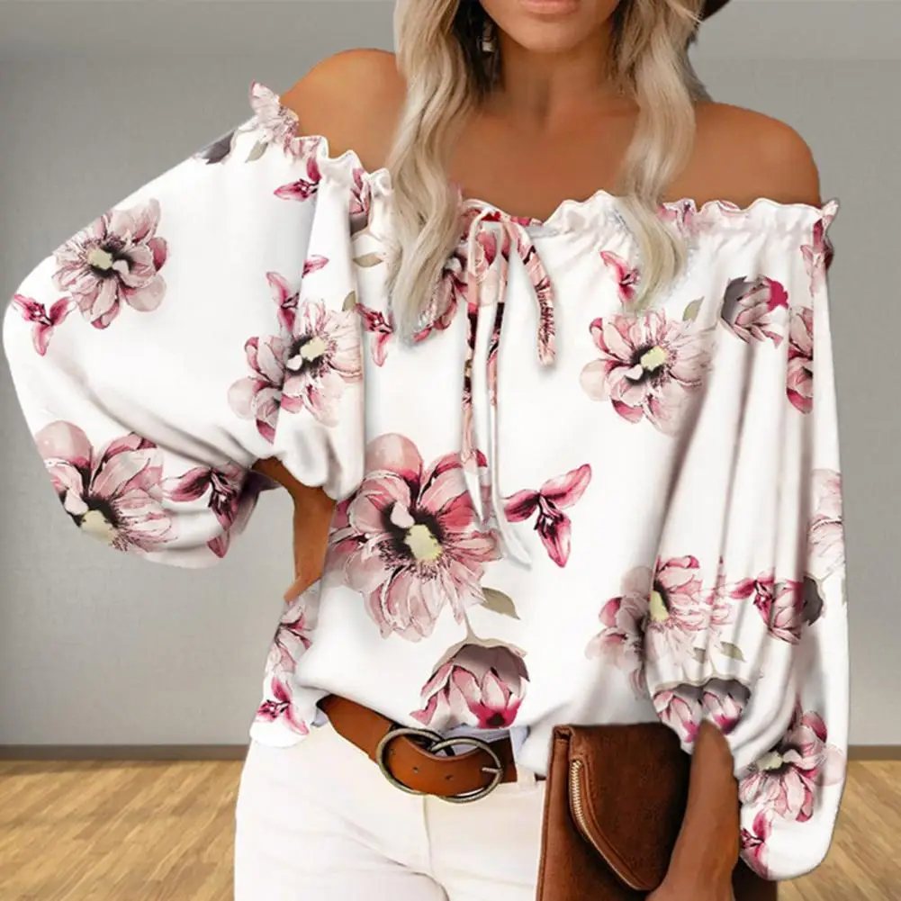 Women Blouse Long Sleeve Lightweight Spring Summer Boat Neck Casual Top for Daily Wear 
Women Blouse Long Sleeve Lightweight Spring Summer Boat Neck Casual Top for Daily Wear