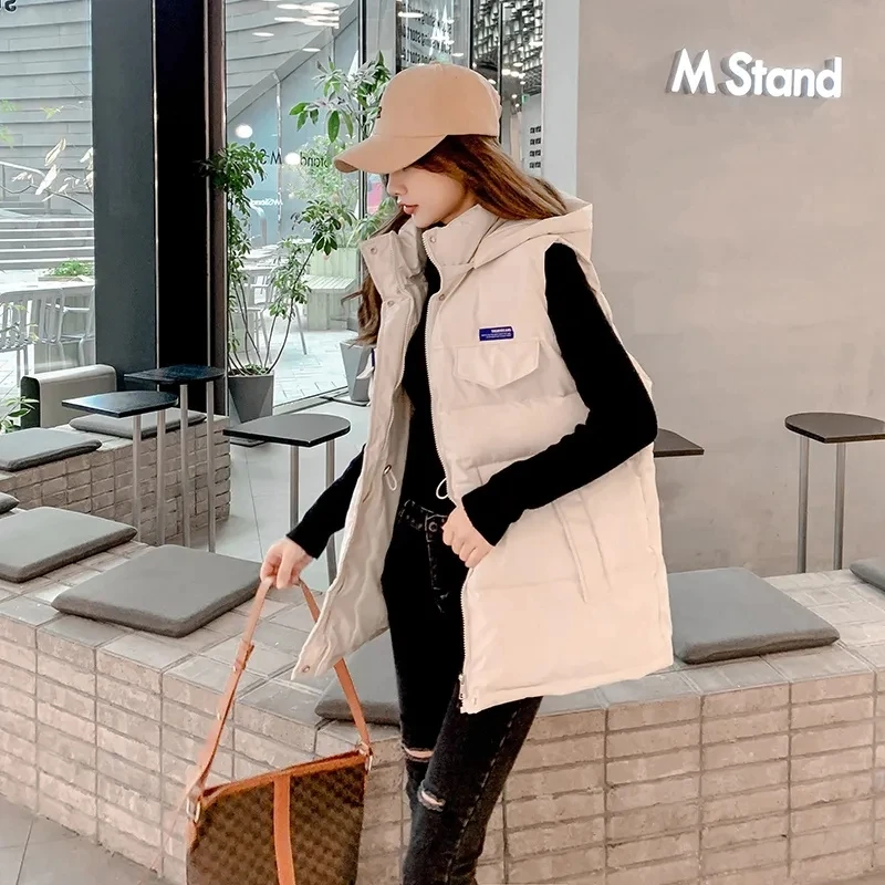 Women Long Vest Coat 2023 New Autumn Winter Ladies Vest Women Hooded Sleeveless Cotton Vest Winter Loose Cotton Women Waistcoat
Women Long Vest Coat 2023 New Autumn Winter Ladies Vest Women Hooded Sleeveless Cotton Vest Winter Loose Cotton Women Waistcoat