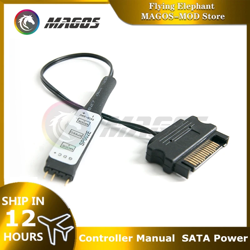 

5V RGB Controller Manual SATA Power Supply For LED Lighting Stripe Fan 3Pin AURA ARGB Computer PC Case