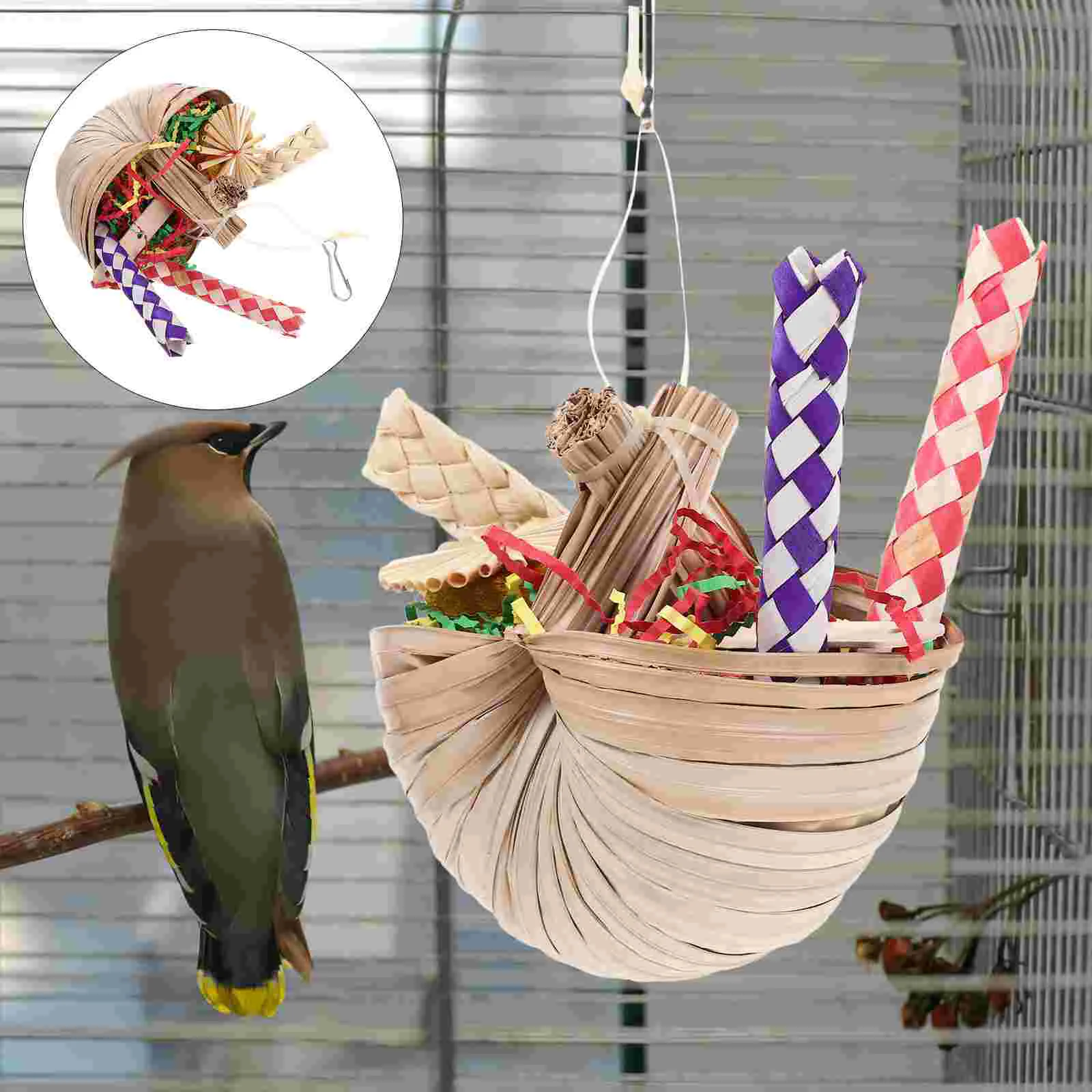 Hanging Toy Natural Bird Chewing Palm Leaf Toys Parakeets Cockatiel Wooden Parrot Supplies Pet Plaything 
Hanging Toy Natural Bird Chewing Palm Leaf Toys Parakeets Cockatiel Wooden Parrot Supplies Pet Plaything