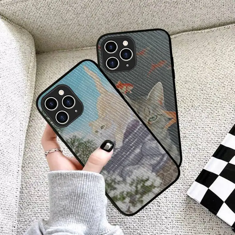 FHNBLJ cute cartoon cat Phone Case Hard Leather Case for iPhone 11 12 13 Mini Pro Max 8 7 Plus SE 2020 X XR XS Coque
FHNBLJ cute cartoon cat Phone Case Hard Leather Case for iPhone 11 12 13 Mini Pro Max 8 7 Plus SE 2020 X XR XS Coque